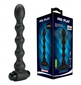 MR PLAY - LinEn Vibrating Anal Plug (Battery - Black)
